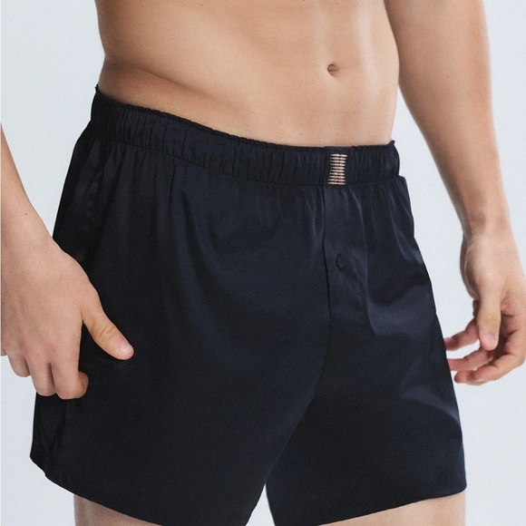 NWT, Savage X Fenty, The classics satin boxer, black caviar, medium - Picture 1 of 4